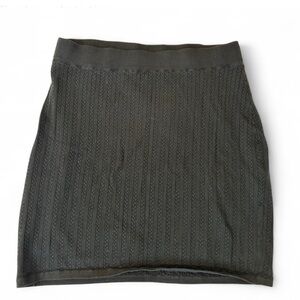Rag & Bone Black Ribbed Knit Mini Skirt – Medium